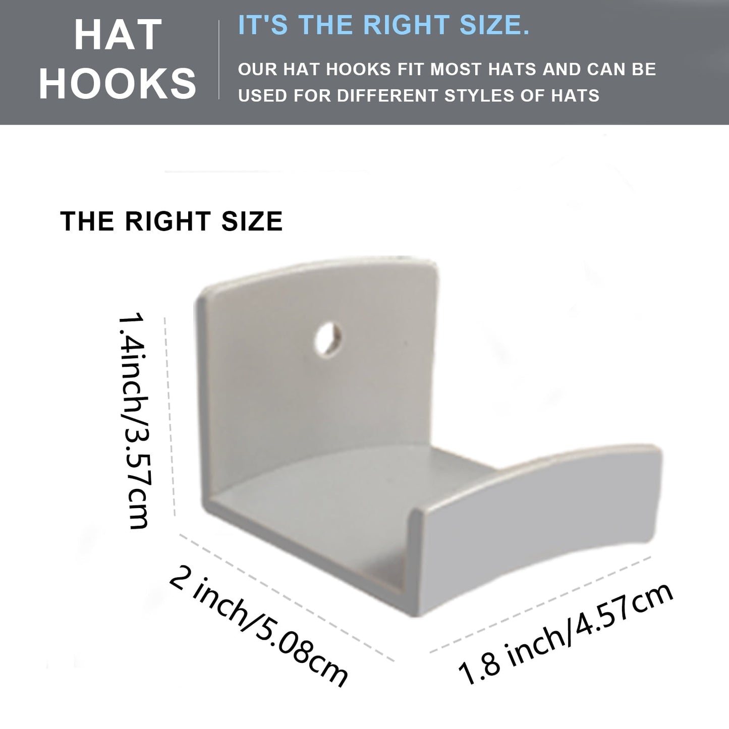 Livhil 24 Pack Adhesive Hat Hooks for Wall, Wide Brim Hat Holder Organizer, Strong Hold Hat Rack for Baseball Caps