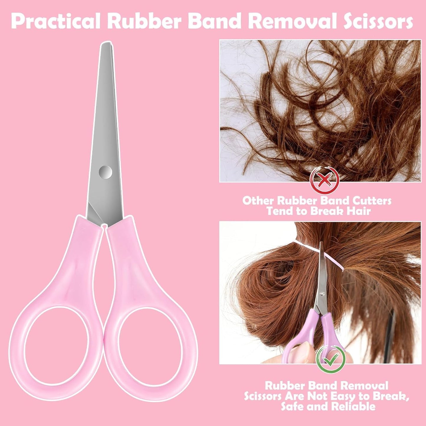 Livhil 24 Colors Hair Rubber Bands with Tail Hair Tools and Hair Clips, 1695 Pcs Elastic Small Hair Ties, Hair Accessories