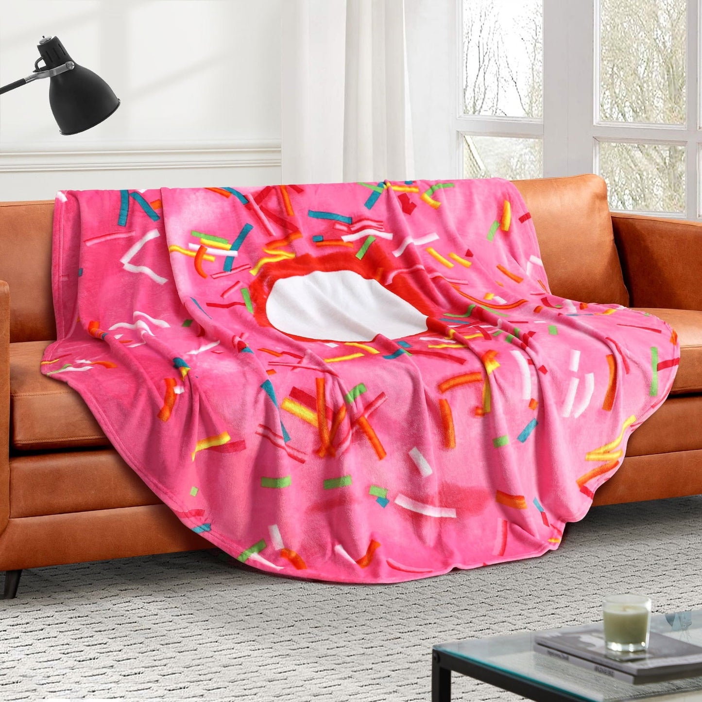 Livhil Giant Tortilla Blanket 71 inch Double Sided, Tortilla Blanket Adult Size Funny Blankets Food Blankets