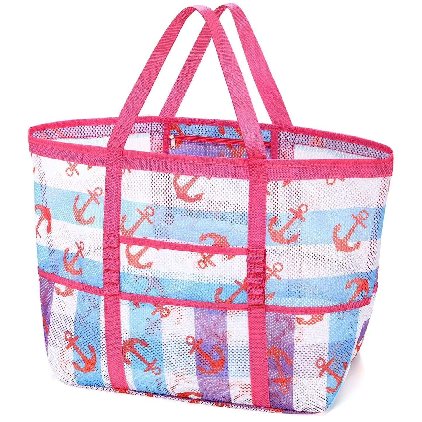 Livhil Mesh Beach Bag, Mesh Tote Bag for Women Oversized Beach Tote Bag