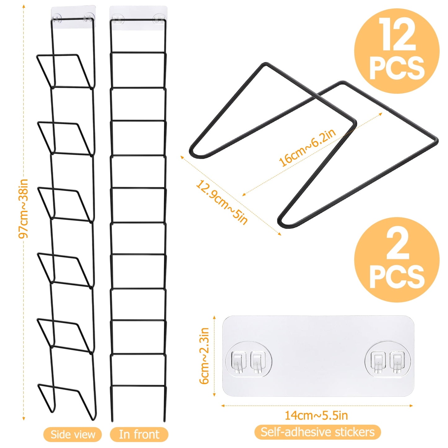 Livhil 12Pack Hat Holder Hat Hanger Hat Organizer Hat Rack for Wall, Door, Wig Holder