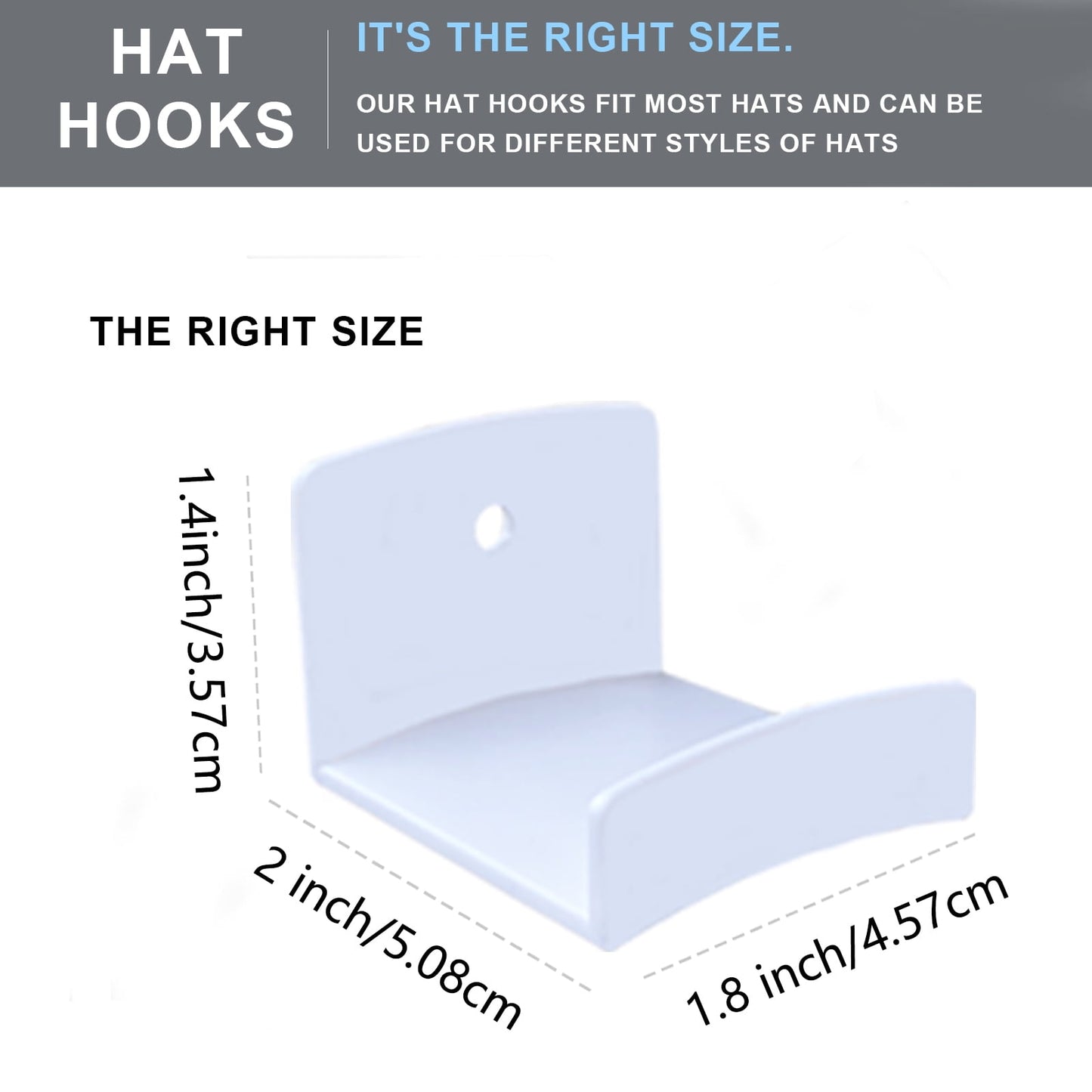 Livhil 24 Pack Adhesive Hat Hooks for Wall, Wide Brim Hat Holder Organizer, Strong Hold Hat Rack for Baseball Caps