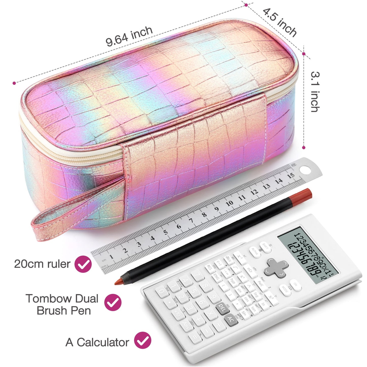 Livhil Large Pencil Pouch, Pencil Case for Girls Boys, Pencil Bag Pencil Boxes for Kids Elementary School Supplies
