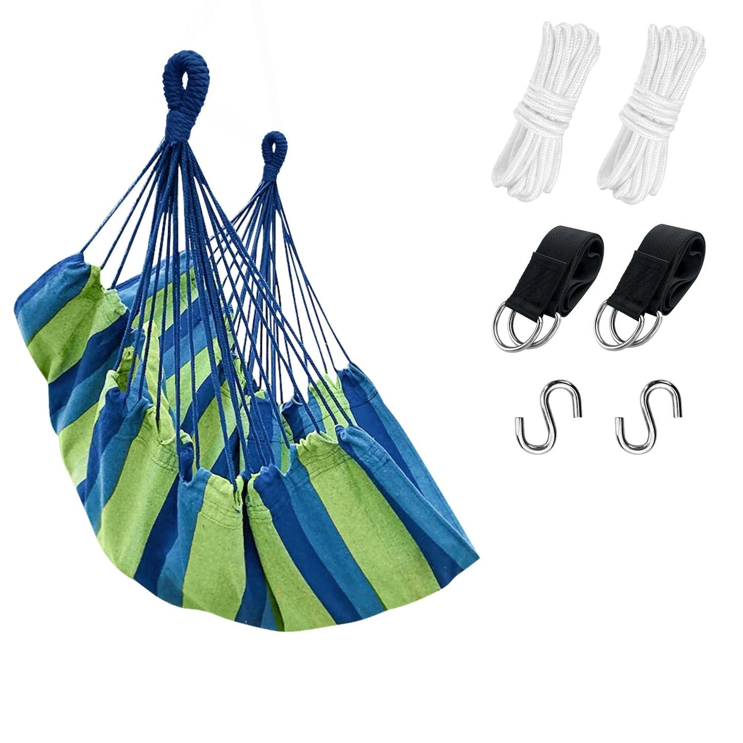 Hammock Chair Hanging Rope Hammock Swing Chair, Max 300 lbs Portable Hanging Hammock Chair