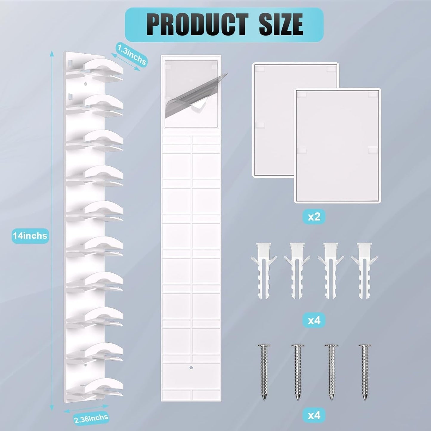 Livhil Hat Organizer for Baseball Caps 2Pack, Hat Rack for Wall with Strong Adhesive Hold up to 20 Hats, Hat Hanger Holder Display for Door Closet