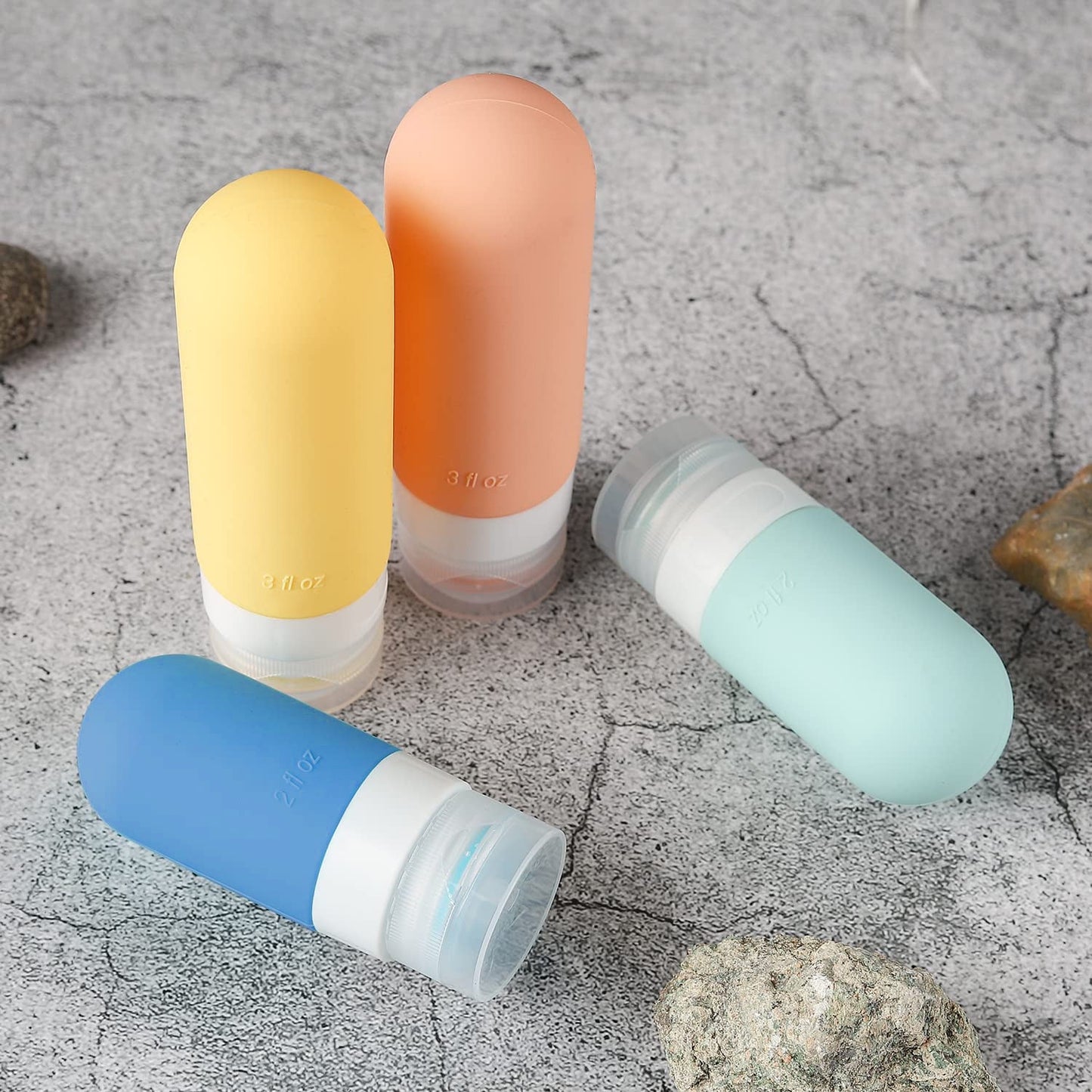 Livhil 16 Pcs Travel Bottles for Toiletries, Leak Proof Refillable Travel Containers, Travel Essentials Silicone Toiletry Bottles