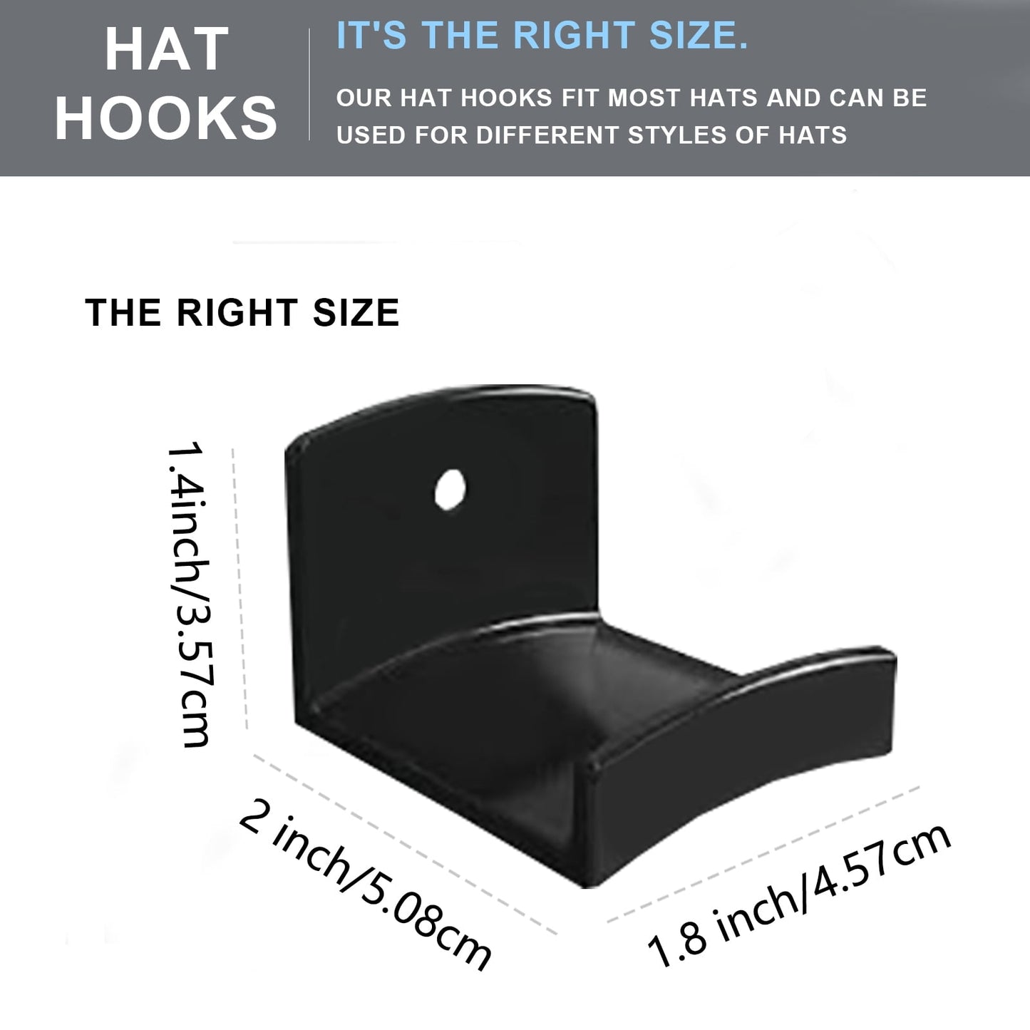 Livhil 24 Pack Adhesive Hat Hooks for Wall, Wide Brim Hat Holder Organizer, Strong Hold Hat Rack for Baseball Caps