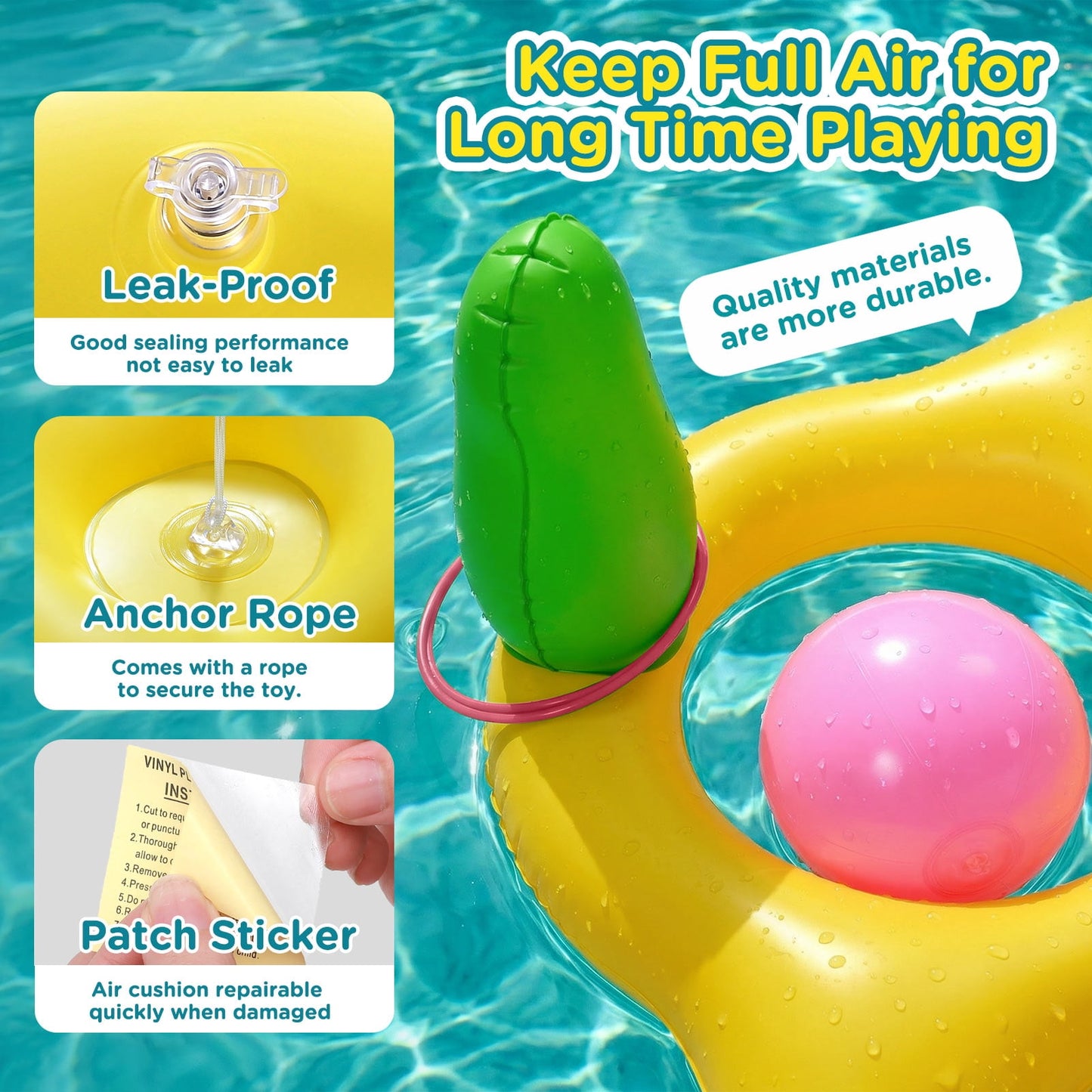 Livhil Pool Games Inflatable Pool Toys Tic Tac Toe Game