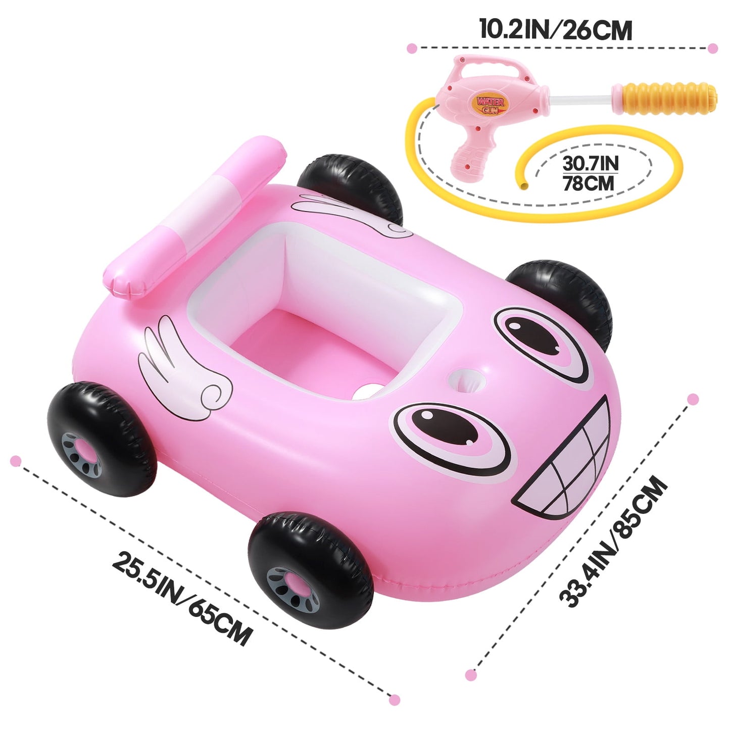 Livhil Swimming Pool Floats Kids 3-6 with Canopy, Tank Inflatable Pool Floats for Kids