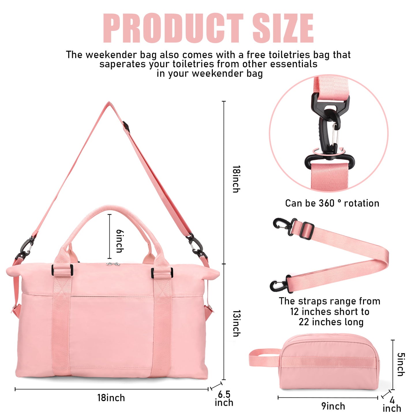 Livhil Weekender Bag for Women Sports Tote Gym Bag, Hospital Bag for Labor and Delivery Overnight Bags for Women, Travel Duffle Bags with Toiletry Bag Carry on Bag