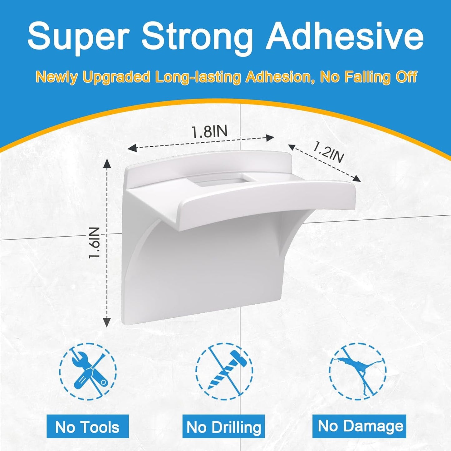 Livhil 24 Pack Adhesive Hat Rack, ABS Plastic Wall Hat Organizer, Multipurpose Hat Hooks for Wall, No Drilling