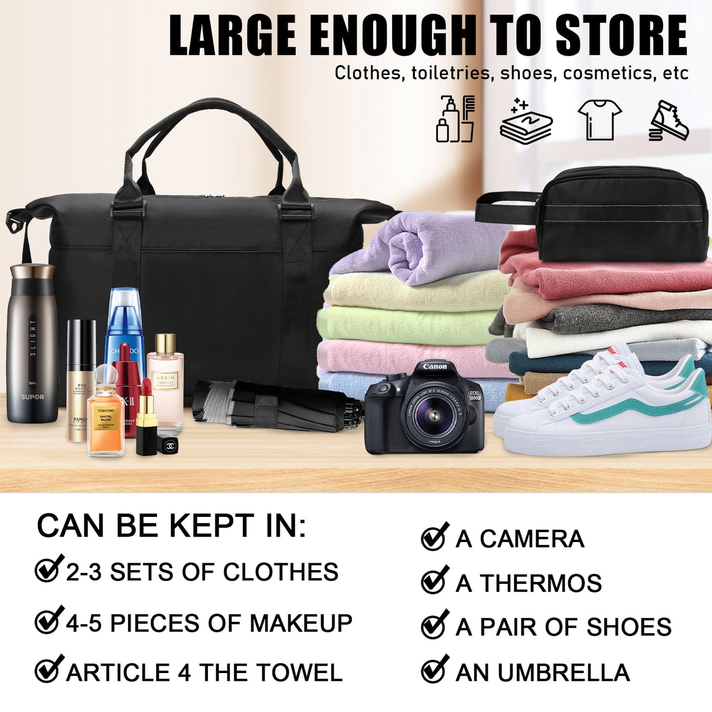 Livhil Weekender Bag for Women Sports Tote Gym Bag, Hospital Bag for Labor and Delivery Overnight Bags for Women, Travel Duffle Bags with Toiletry Bag Carry on Bag