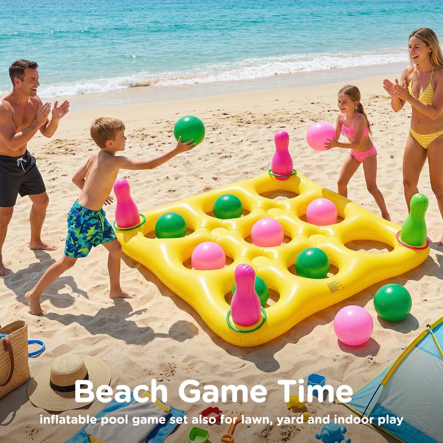 Livhil Pool Games Inflatable Pool Toys Tic Tac Toe Game