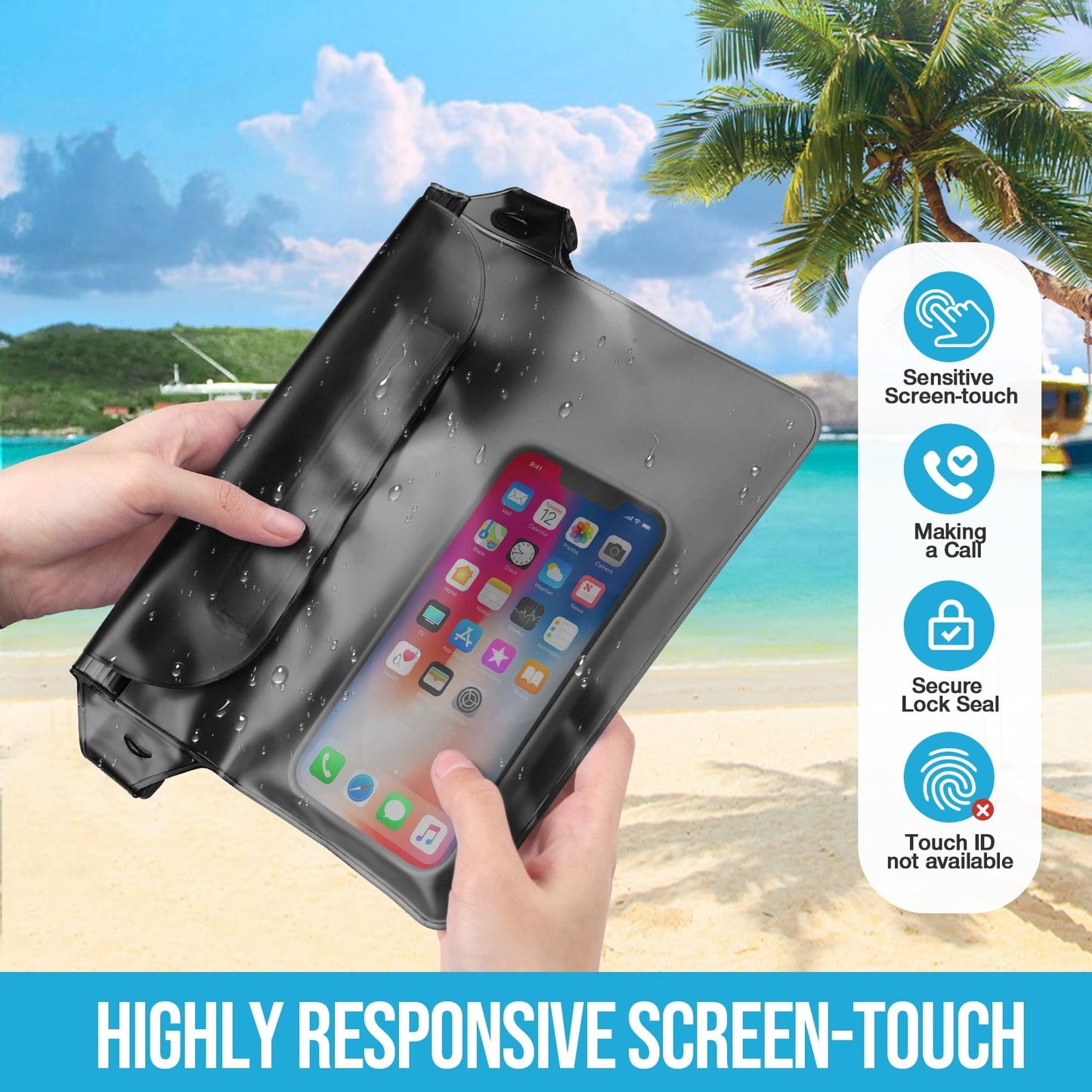 Livhil Waterproof Dry Bag and Waterproof Cell Phone Bag for Outdoor Water Sports Paddle