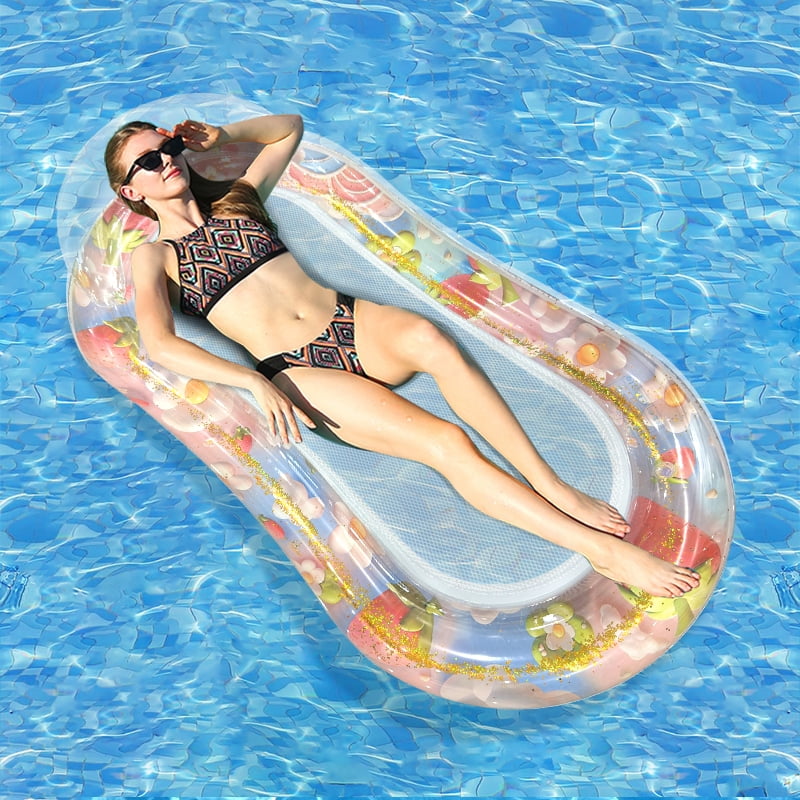 Livhil Inflatable Pool Float Hammock,Pool Float Loungers, Swimming Pool Floats for Adults Multicolor