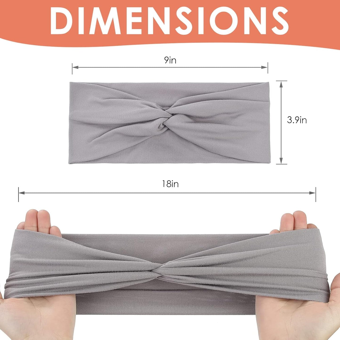 Livhil 12Pcs Stretchy Headbands for Women,Ventilate and Anti-slip Sport Headband, Fashionable Twist-style Head Wraps