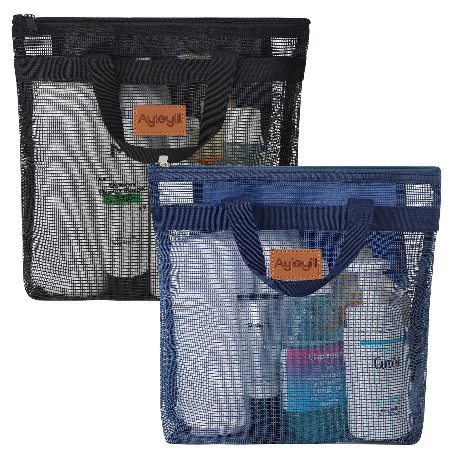 Portable Mesh Shower Caddy for College , Hanging Mesh Shower Bag