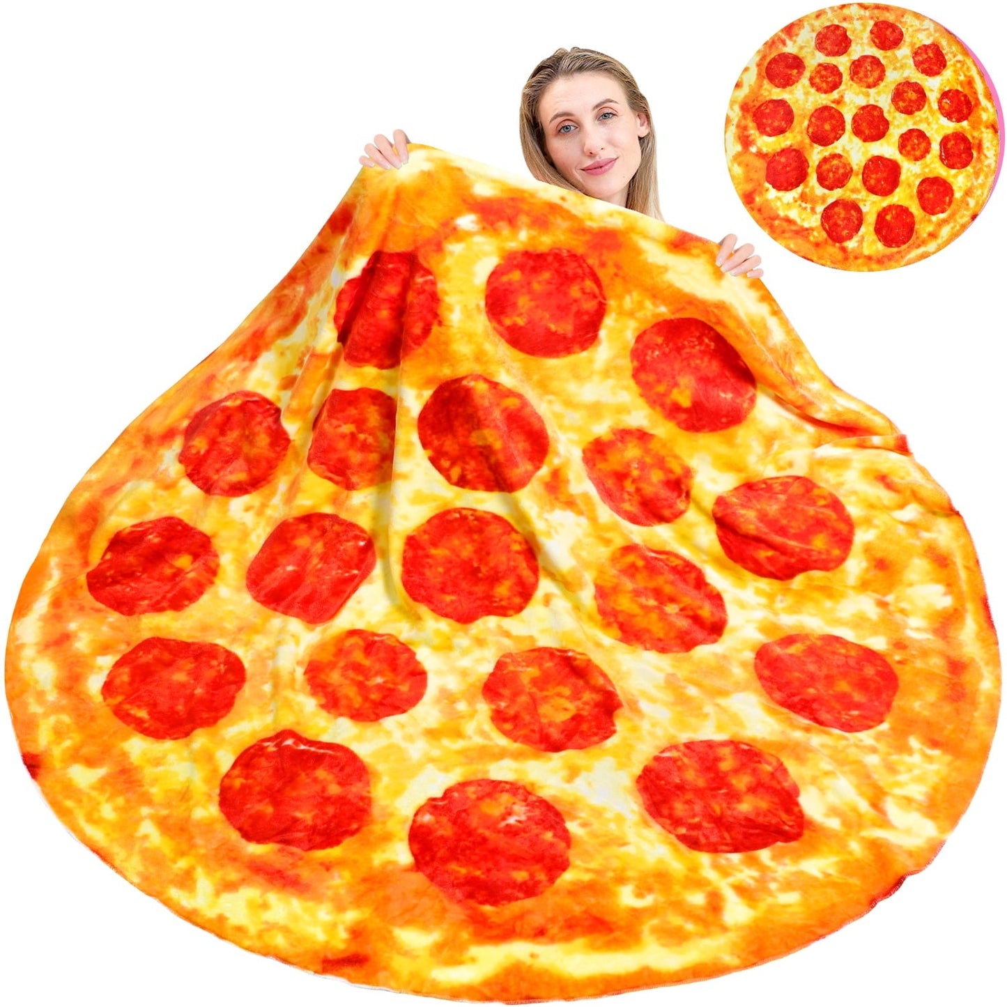 Livhil Giant Tortilla Blanket 71 inch Double Sided, Tortilla Blanket Adult Size Funny Blankets Food Blankets
