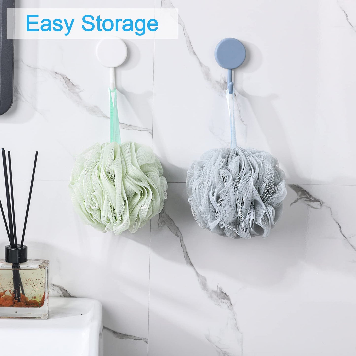Livhil 4pcs Shower Loofah Sponge, Exfoliating Body Scrubber Bath Sponge for Women and Men, Loofa Shower Sponge