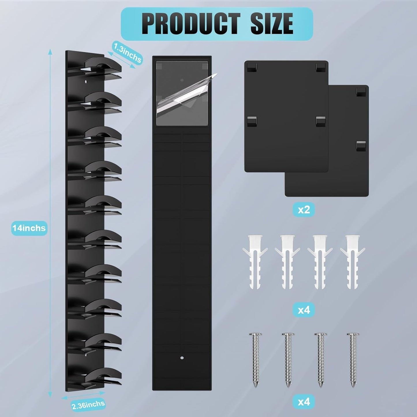 Livhil Hat Organizer for Baseball Caps 2Pack, Hat Rack for Wall with Strong Adhesive Hold up to 20 Hats, Hat Hanger Holder Display for Door Closet