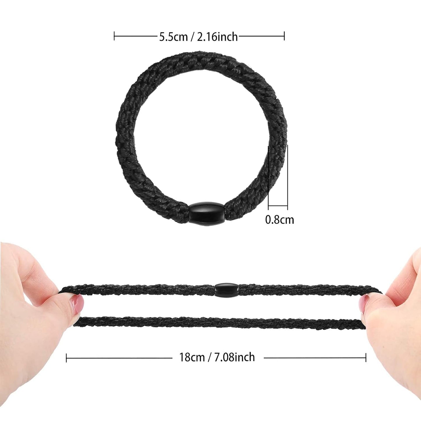 Livhil 30 Pcs Hair Ties No Damage No Crease Hair Elastics, Hair Ties for Women Girls, Elastics Hair Bands Ponytail Holders for Thick Hair (Black/Brown/White/Beige/Coffee)