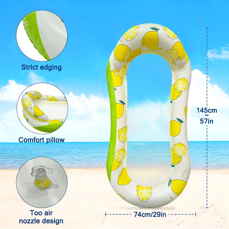 Livhil Inflatable Pool Float Hammock,Pool Float Loungers, Swimming Pool Floats for Adults Multicolor
