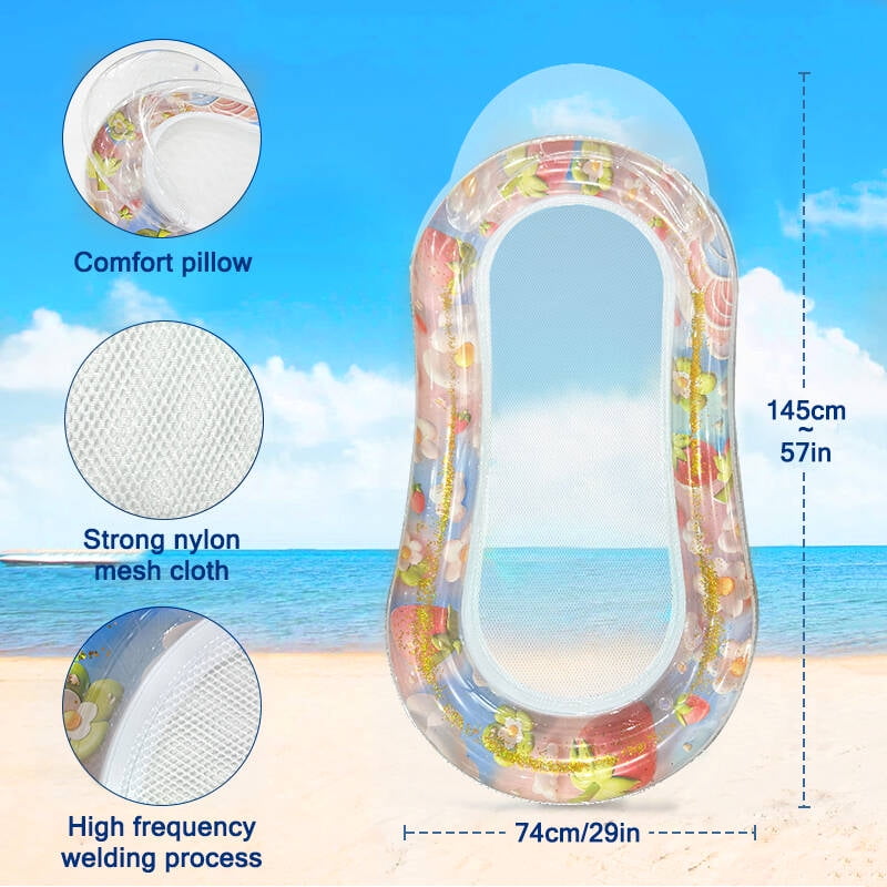 Livhil Inflatable Pool Float Hammock,Pool Float Loungers, Swimming Pool Floats for Adults Multicolor