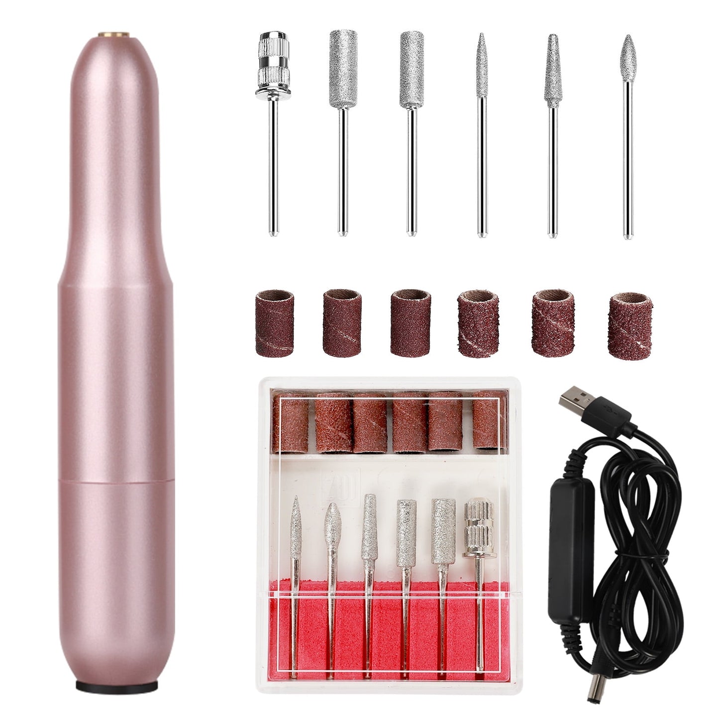 Livhil Electric Nail Drill Machine Nail File Portable Nail Tools with Nail Drill Bits Sanding Bands