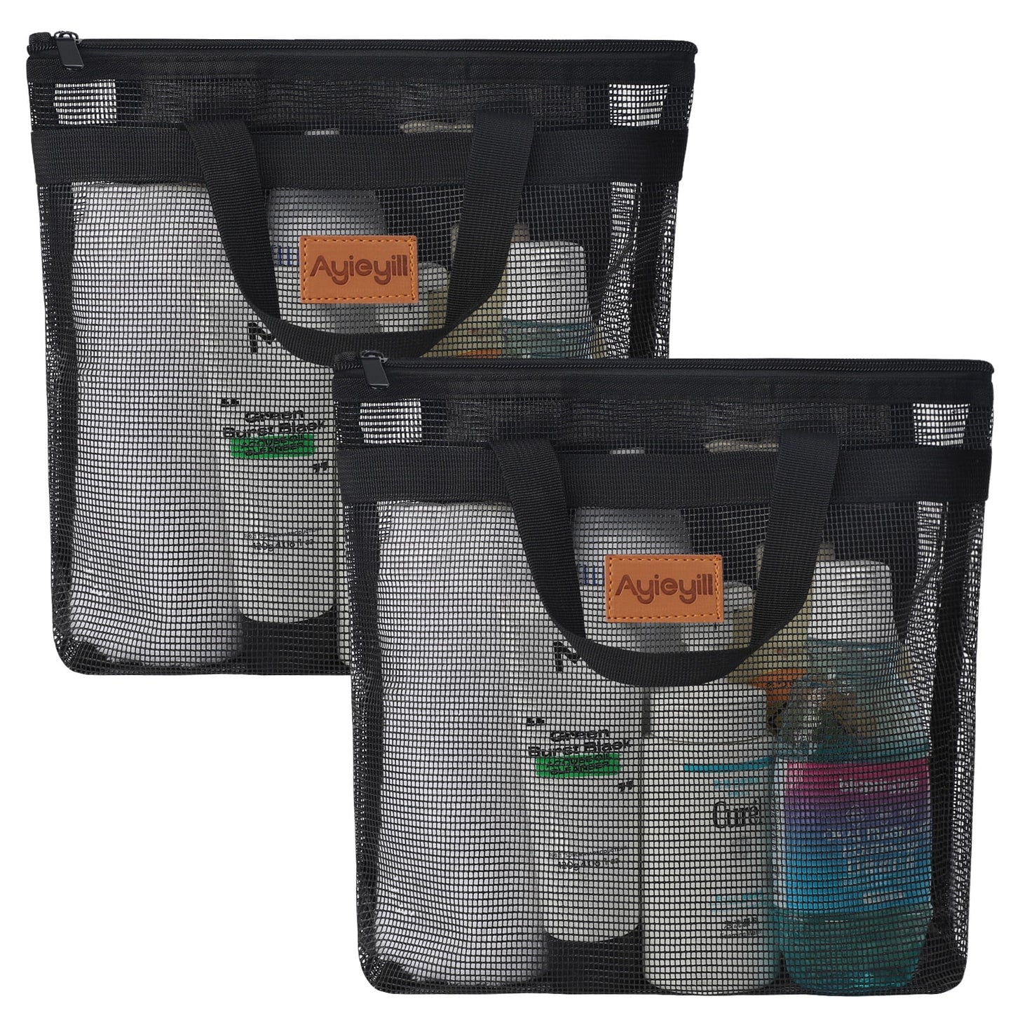 Portable Mesh Shower Caddy for College , Hanging Mesh Shower Bag