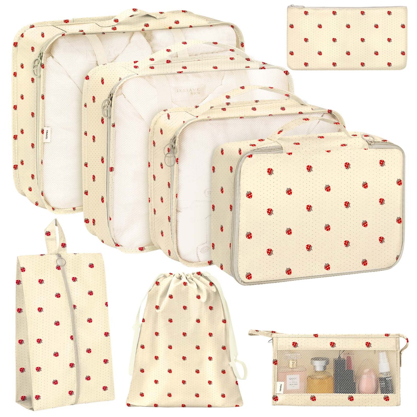 Livhil 8Pcs Packing Cubes for Luggage, Packing Cubes for Travel Luggage Packing Organizers