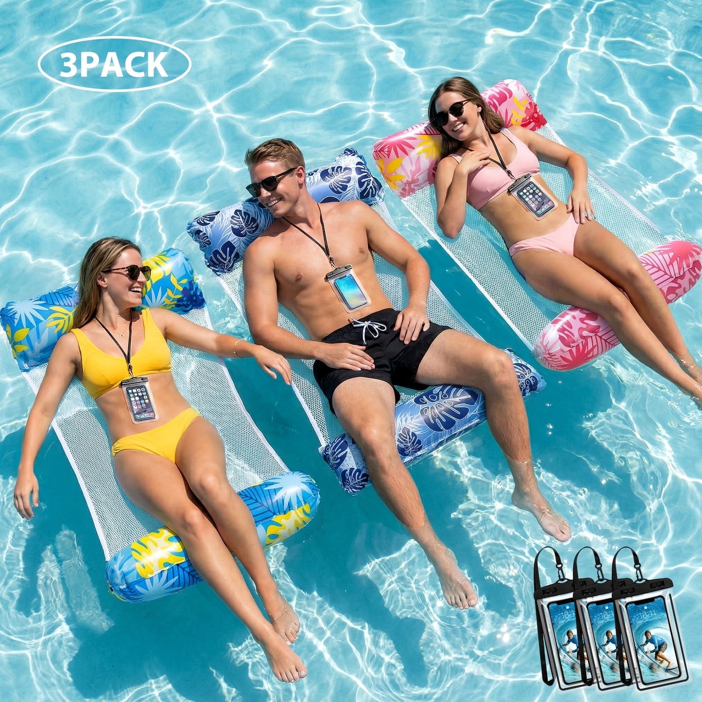 Livhil Pool Float Hammock,Pool Float Loungers,Water Hammock Lounger, Swimming Pool Floats