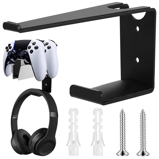 Livhil Headsets Holder for PS5, Game Controller Wall Hanger with Non-Slip Pads, 1 Piece