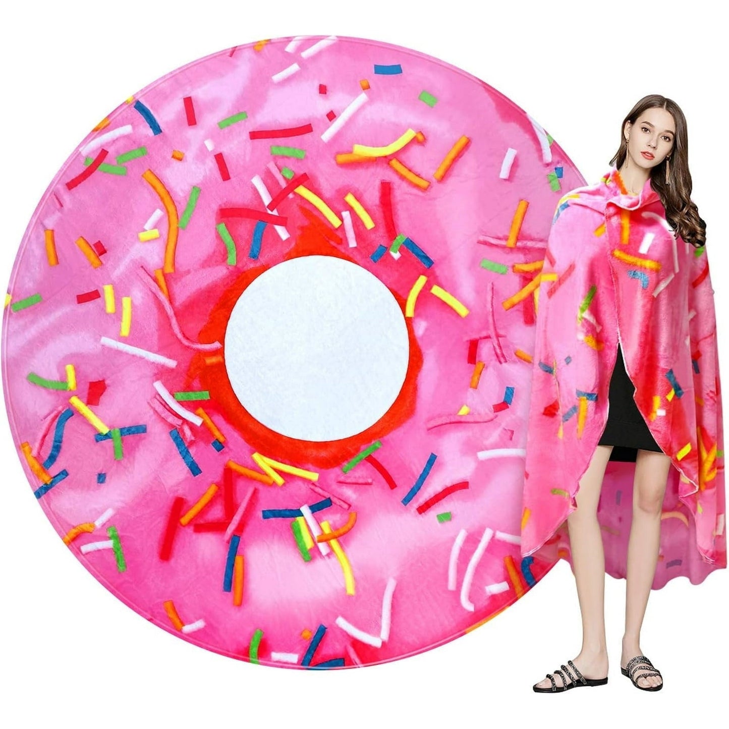 Livhil Giant Tortilla Blanket 71 inch Double Sided, Tortilla Blanket Adult Size Funny Blankets Food Blankets