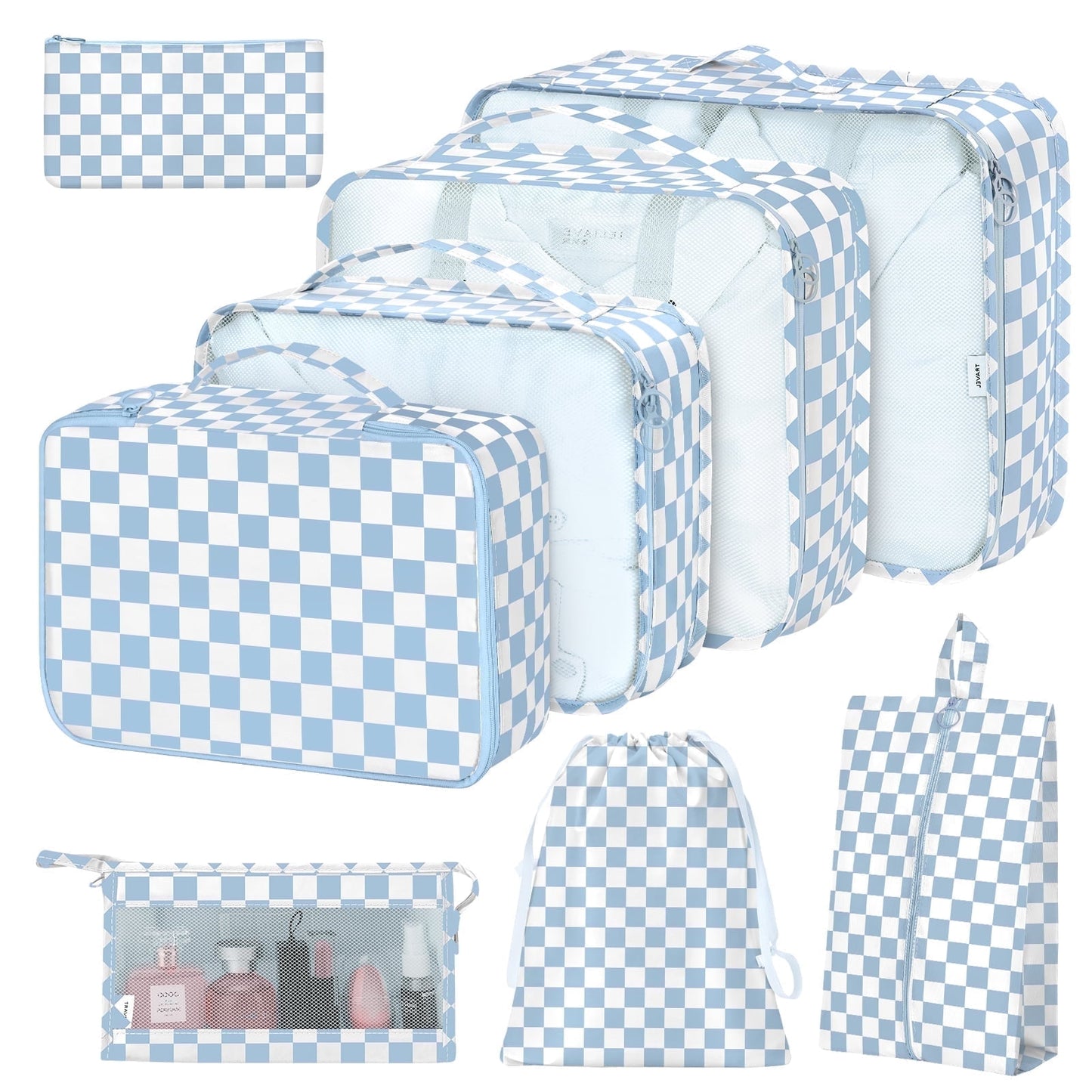 Livhil 8Pcs Packing Cubes for Luggage, Packing Cubes for Travel Luggage Packing Organizers