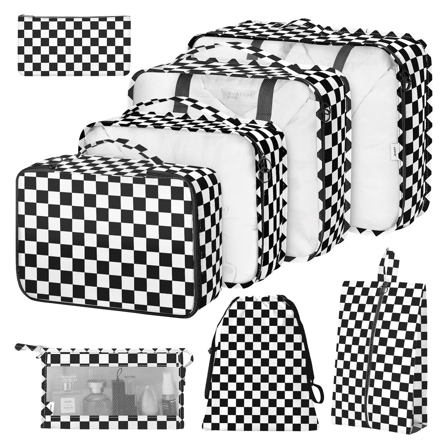 Livhil 8Pcs Packing Cubes for Luggage, Packing Cubes for Travel Luggage Packing Organizers