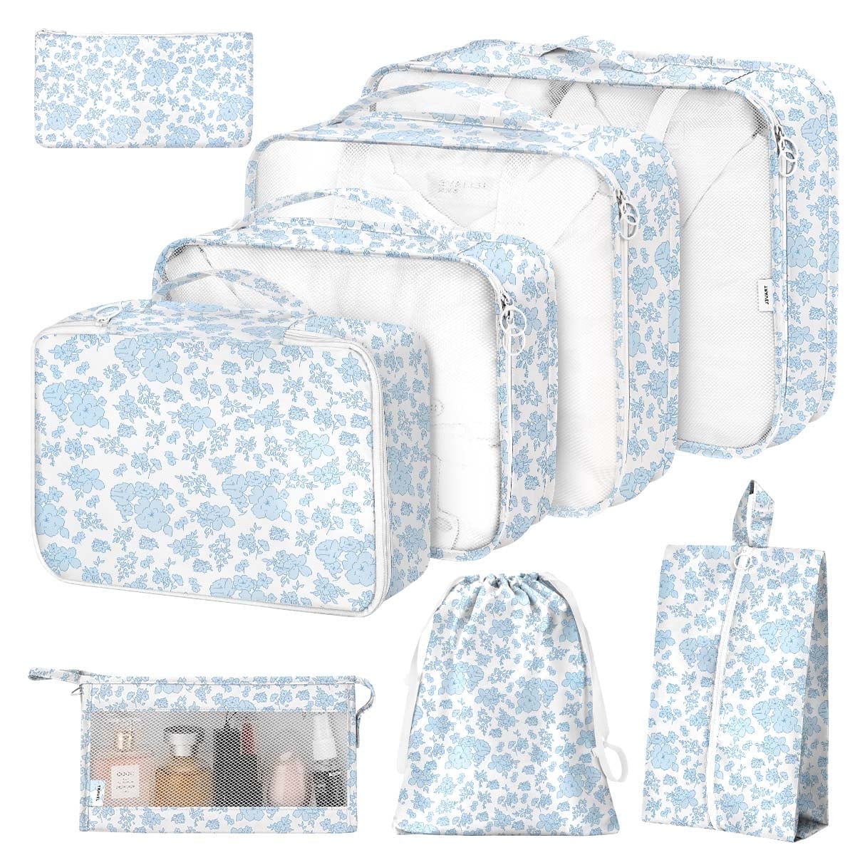 Livhil 8Pcs Packing Cubes for Luggage, Packing Cubes for Travel Luggage Packing Organizers