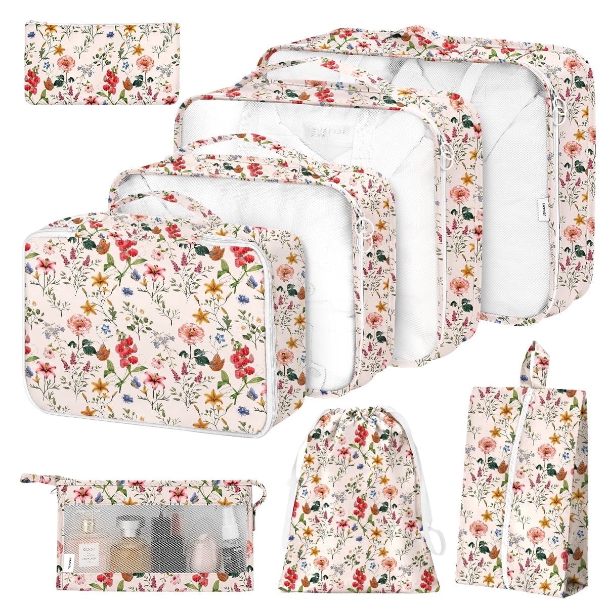 Livhil 8Pcs Packing Cubes for Luggage, Packing Cubes for Travel Luggage Packing Organizers