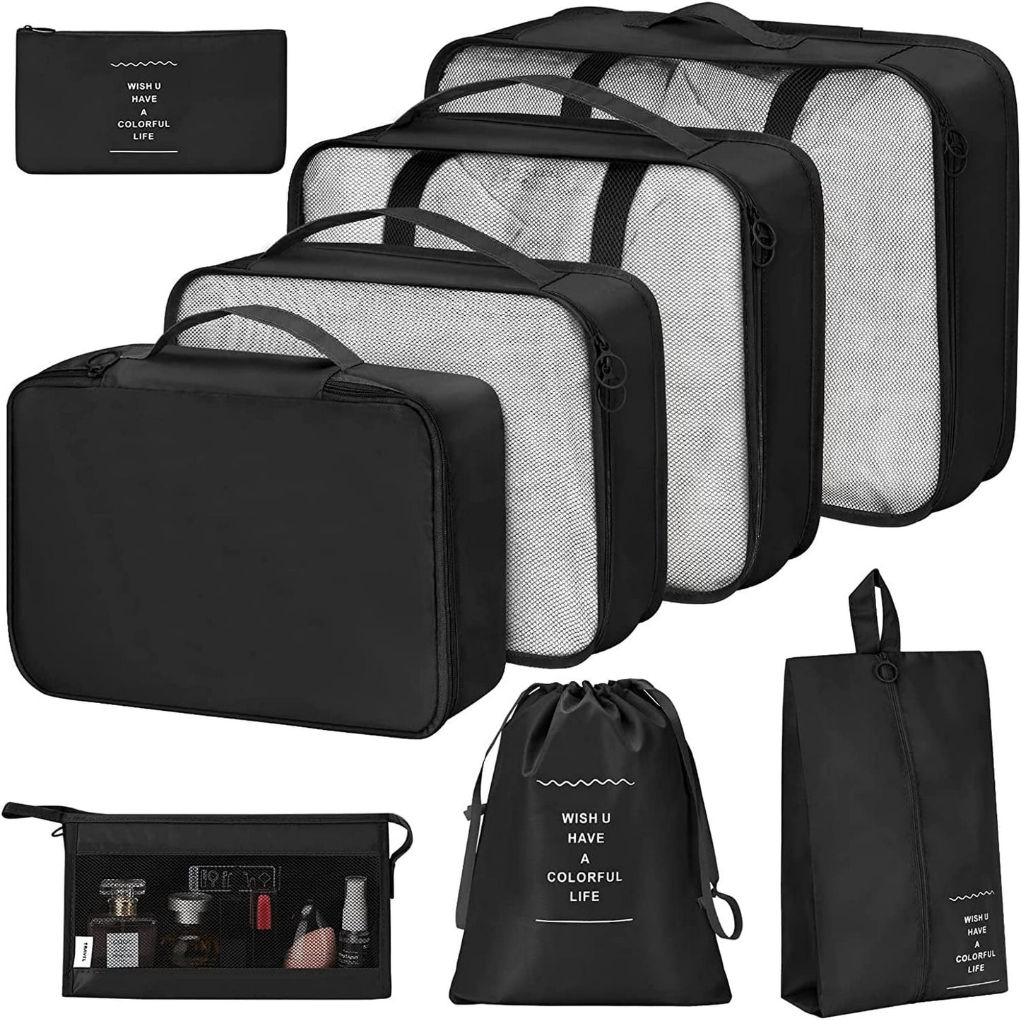 Livhil 8Pcs Packing Cubes for Luggage, Packing Cubes for Travel Luggage Packing Organizers