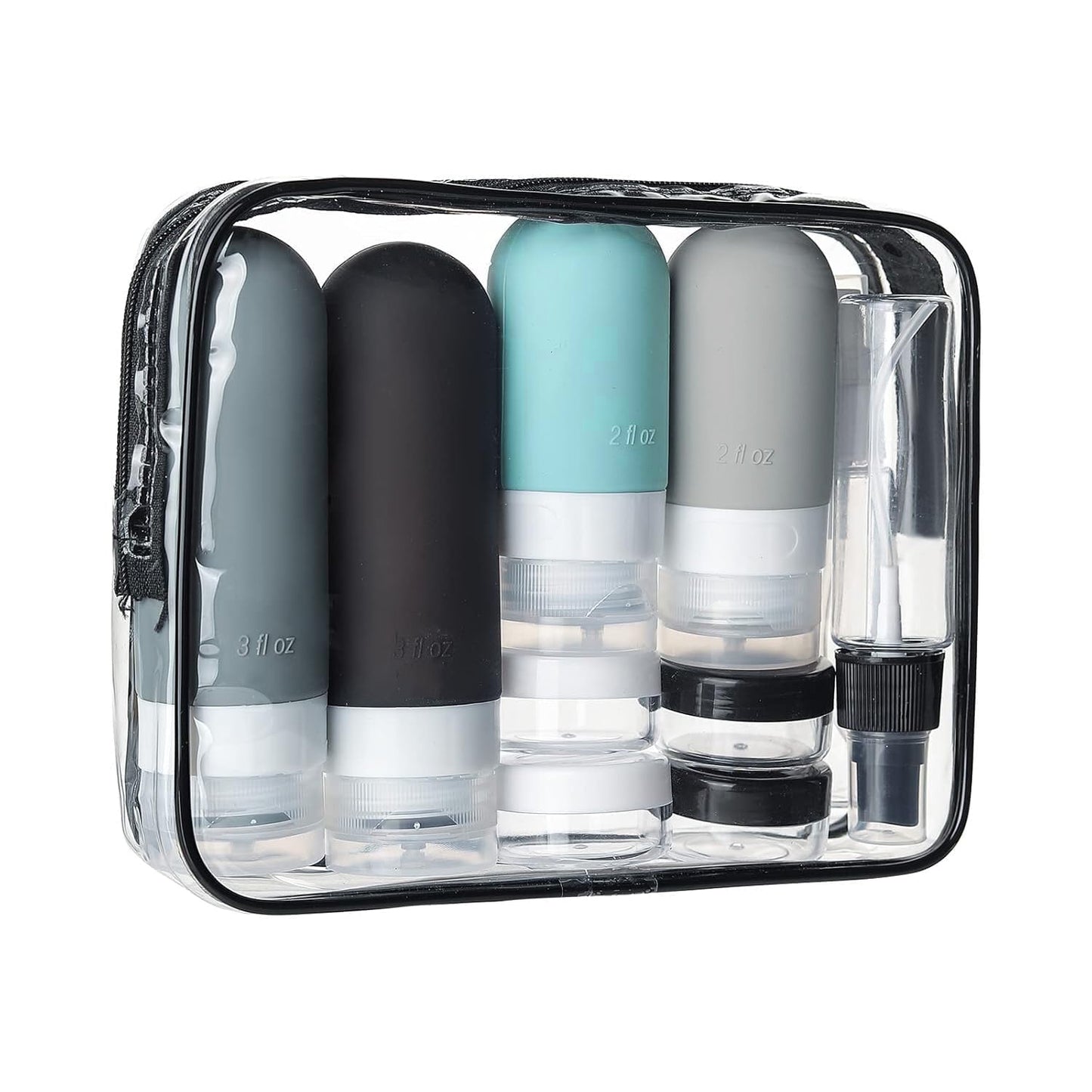 Livhil 16 Pcs Travel Bottles for Toiletries, Leak Proof Refillable Travel Containers, Travel Essentials Silicone Toiletry Bottles