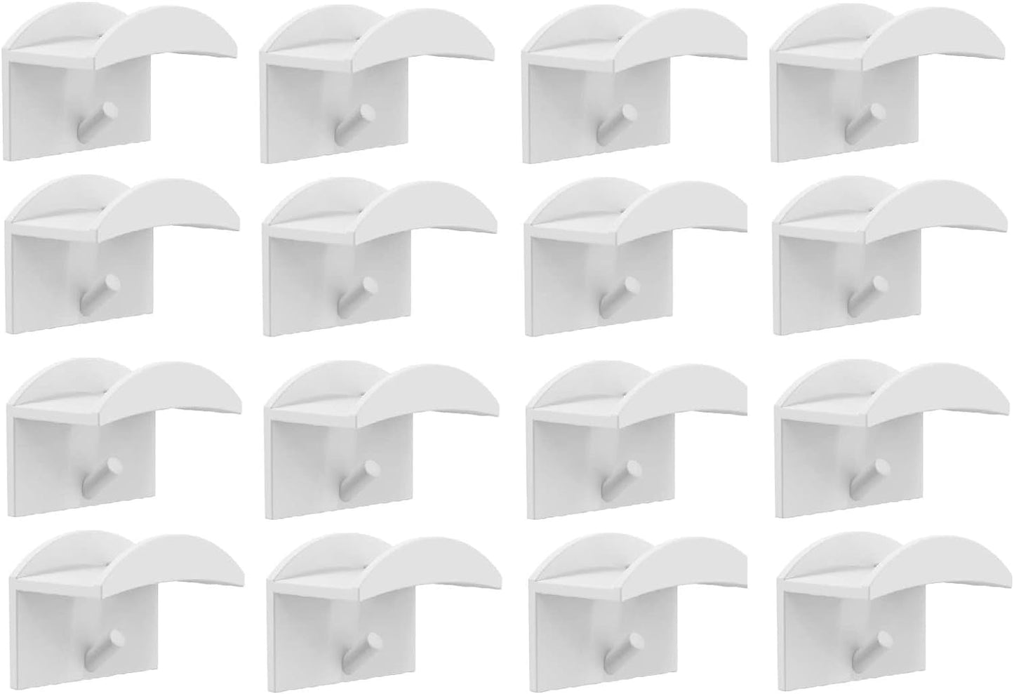 Livhil 20 Pack Minimalist Baseball Hat Rack, Adhesive Hat Hooks Strong Hold Hat Organizer for Wall, Hat Hanger Hang Household Items