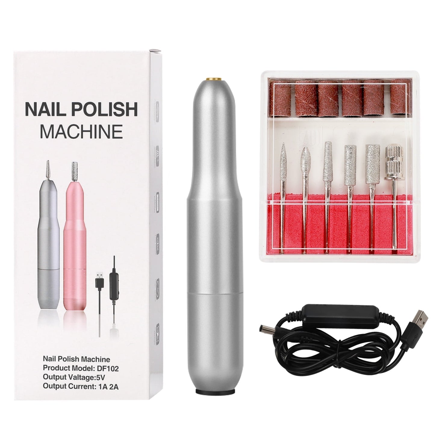 Livhil Electric Nail Drill Machine Nail File Portable Nail Tools with Nail Drill Bits Sanding Bands