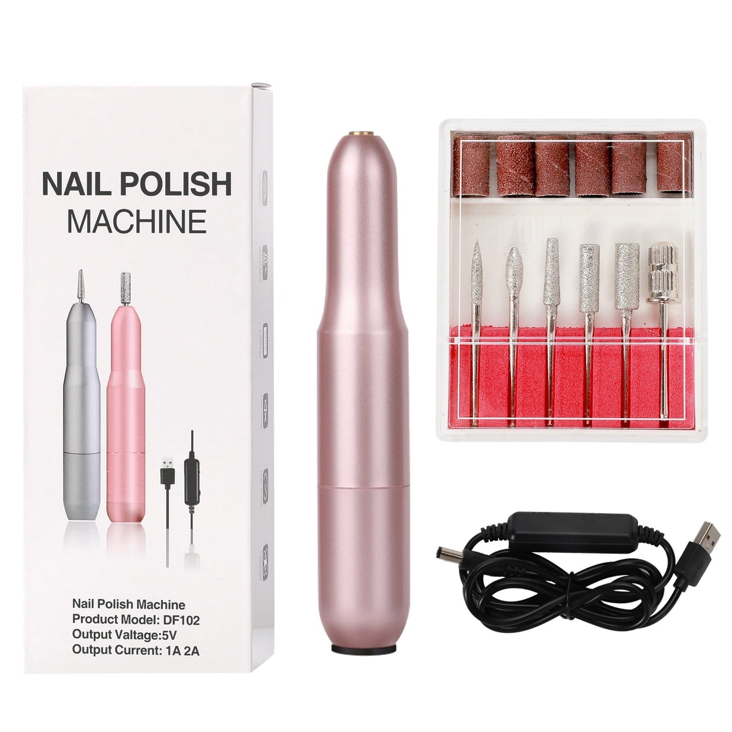 Livhil Electric Nail Drill Machine Nail File Portable Nail Tools with Nail Drill Bits Sanding Bands
