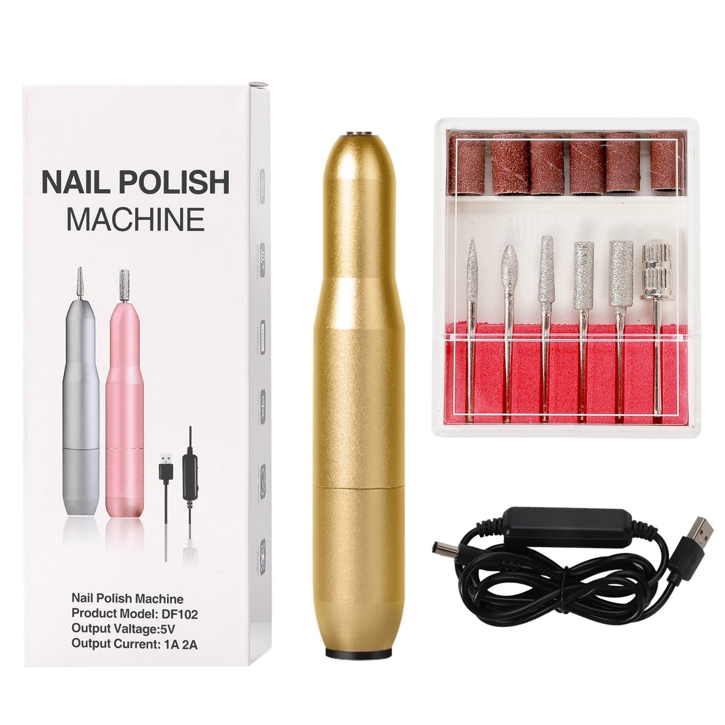 Livhil Electric Nail Drill Machine Nail File Portable Nail Tools with Nail Drill Bits Sanding Bands