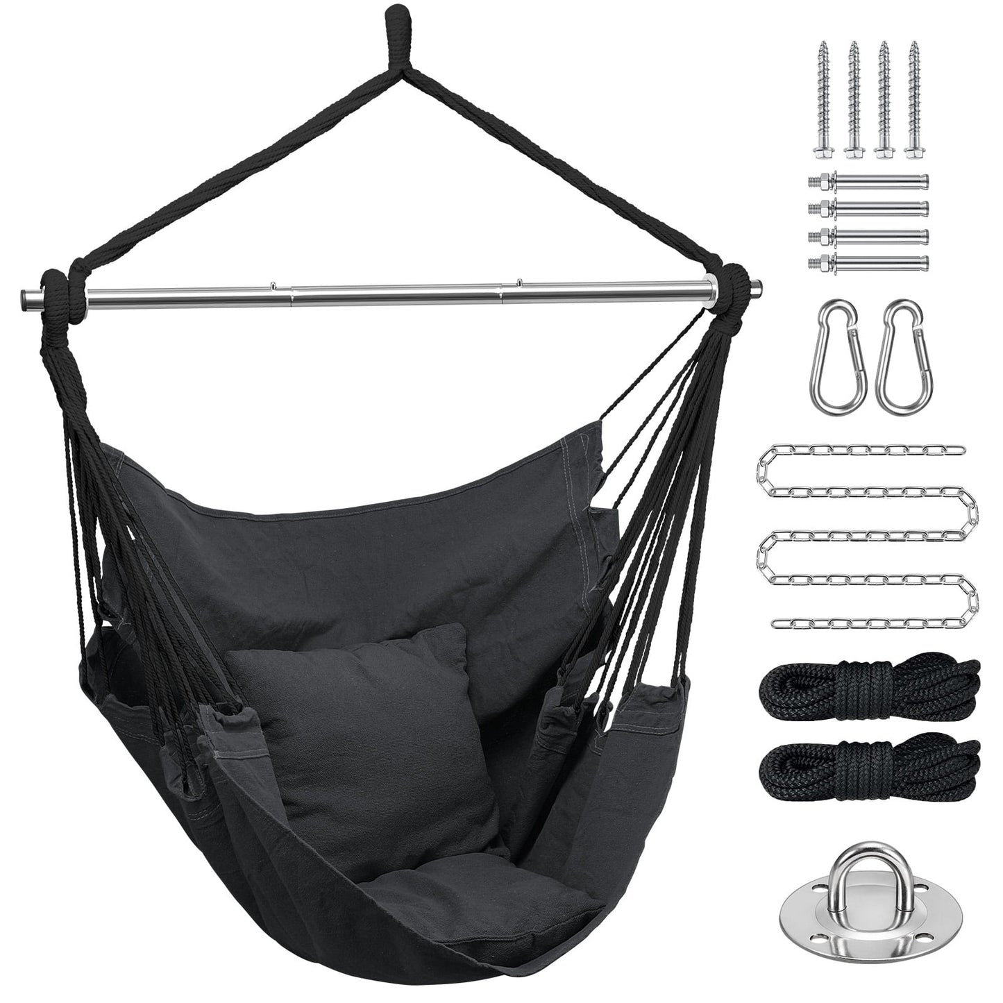 Livhil Hammock Chair Hanging Rope Swing, Outdoor Hanging Chair