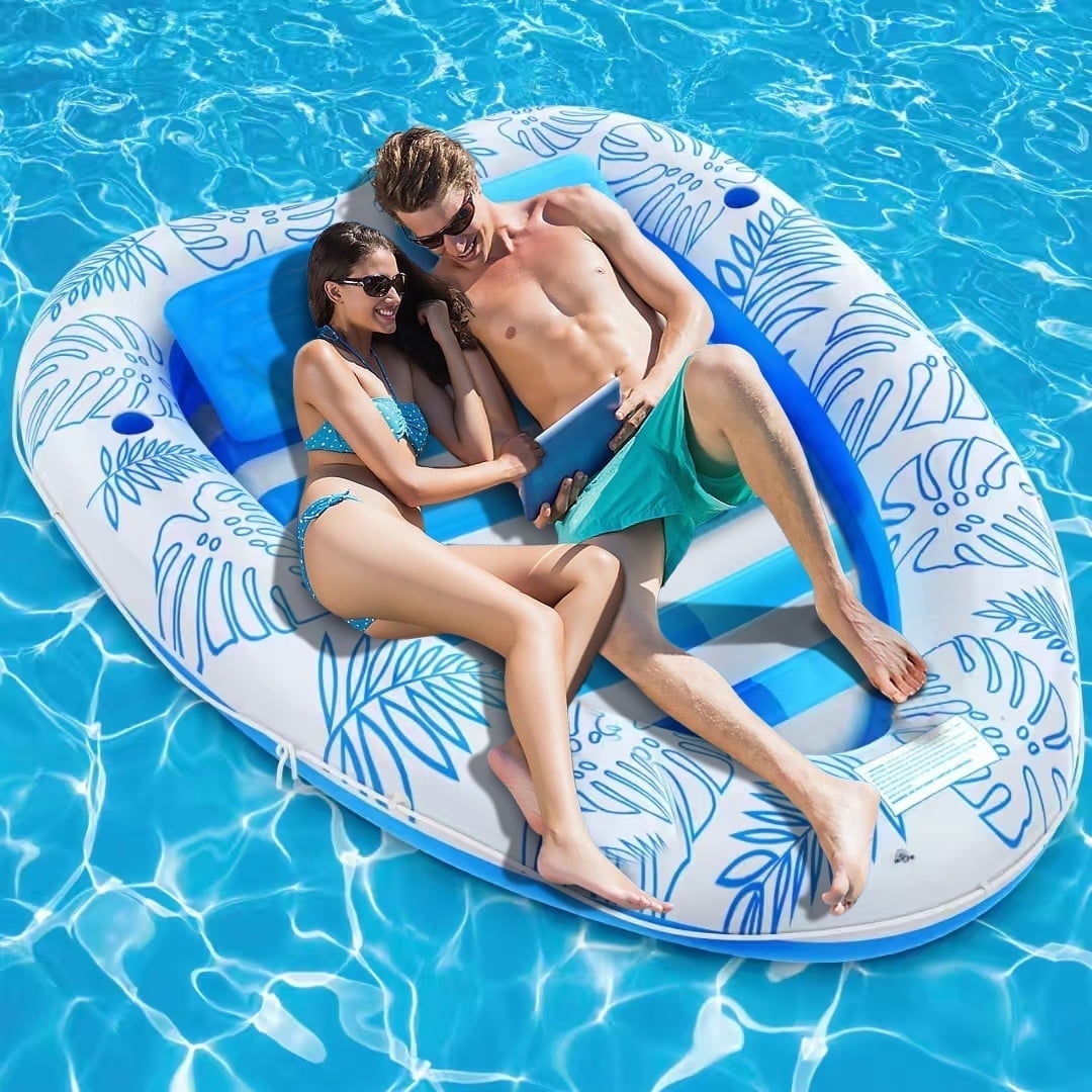 Livhil Inflatable Adult Pool Lounger Float, Large Beach Sun Floats Raft Sunbathing Water Lounge Floaties