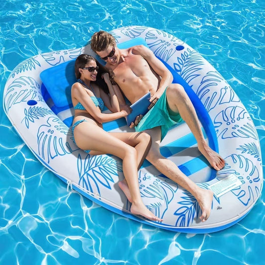 Livhil Inflatable Adult Pool Lounger Float, Large Beach Sun Floats Raft Sunbathing Water Lounge Floaties