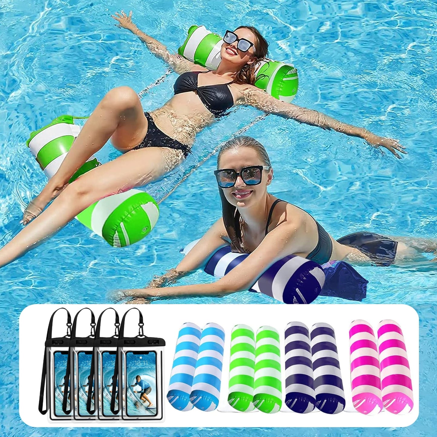 Livhil Pool Float Hammock,Pool Float Loungers,Water Hammock Lounger, Swimming Pool Floats