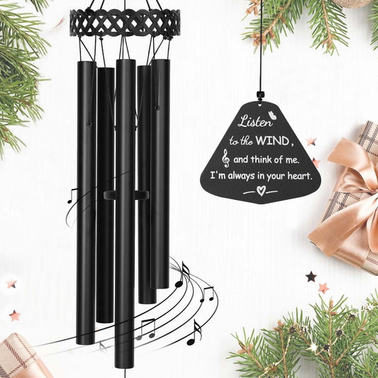 Livhil Wind Chimes for Outside, Memorial Wind Chimes Deep Tone, Soothing Aluminium Windbell