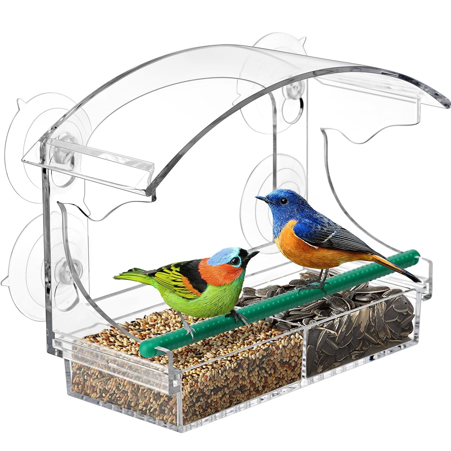 Livhil Window Bird Feeders with Strong Suction Cups, Outside Bird Window Feeder