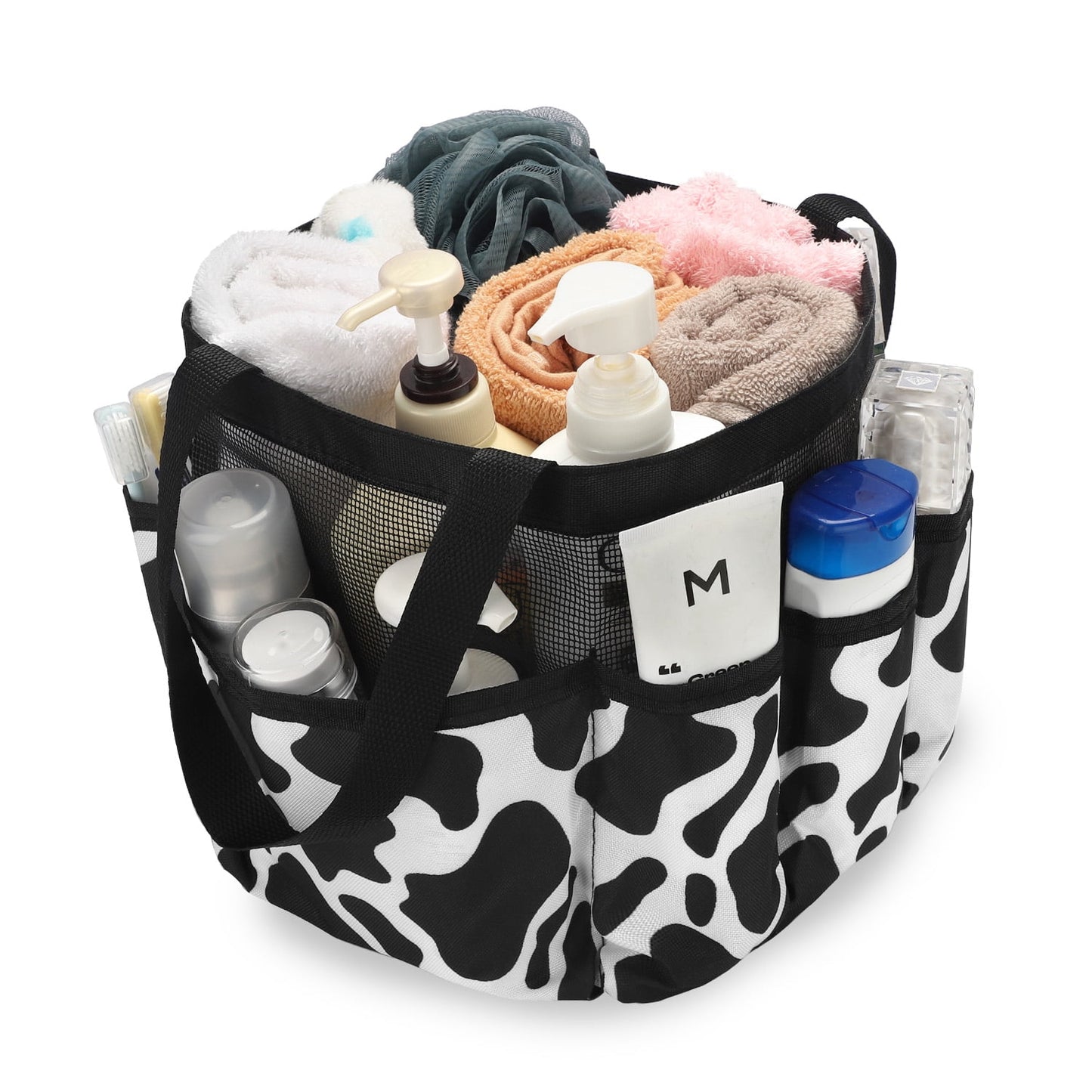 Livhil Mesh Shower Caddy Basket for College Dorm Room Essentials with 8 Storage Pockets